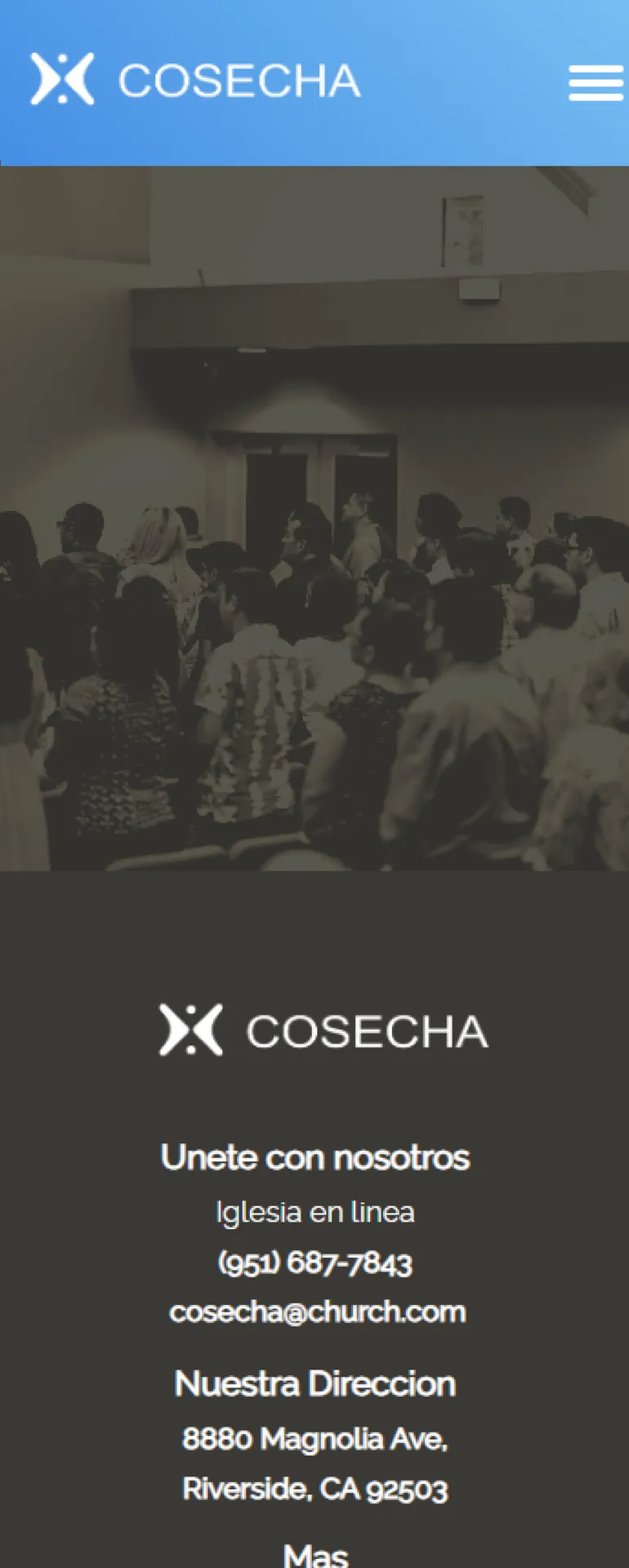 Picture of Cosecha Church mobile site