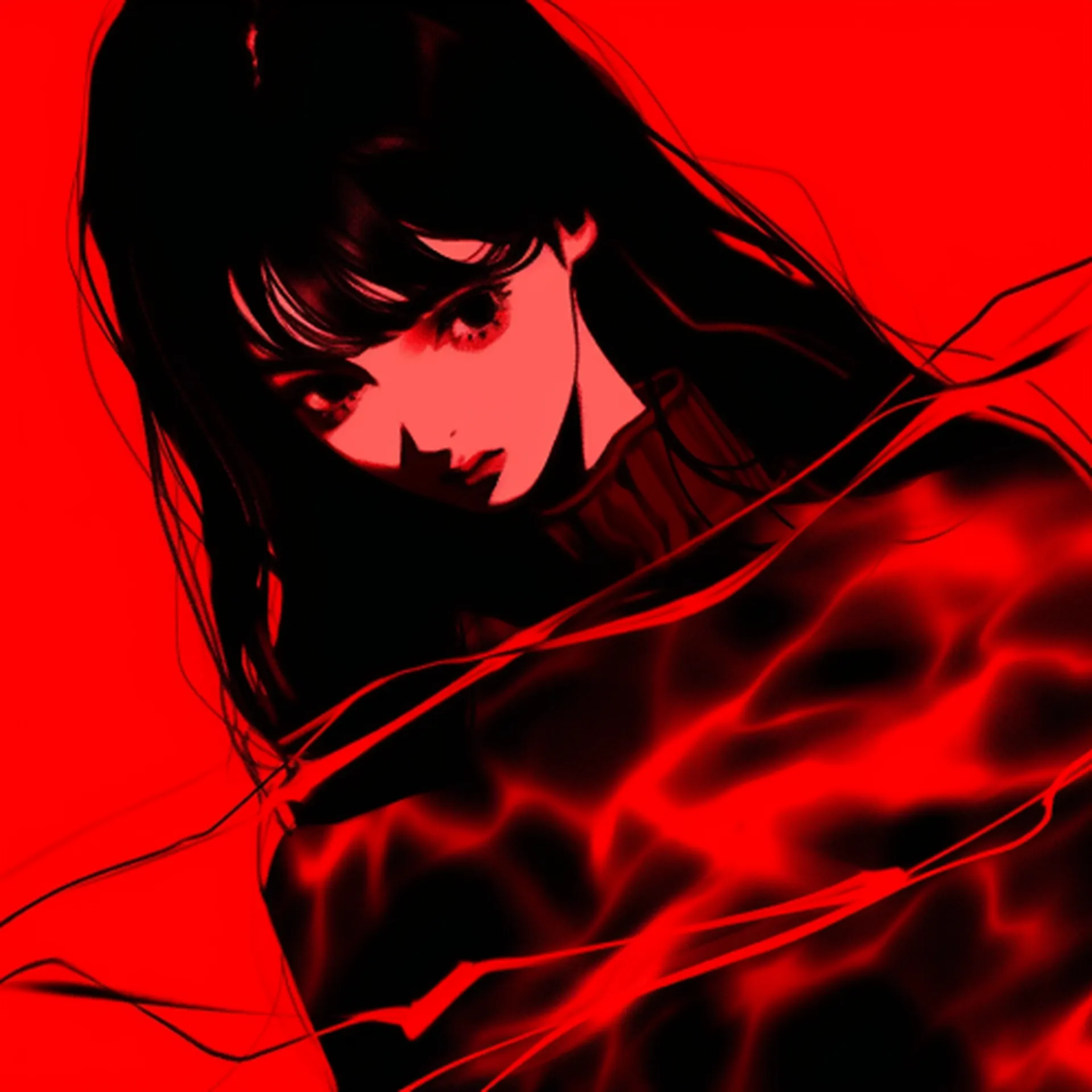 Transient Ink art print woman in red